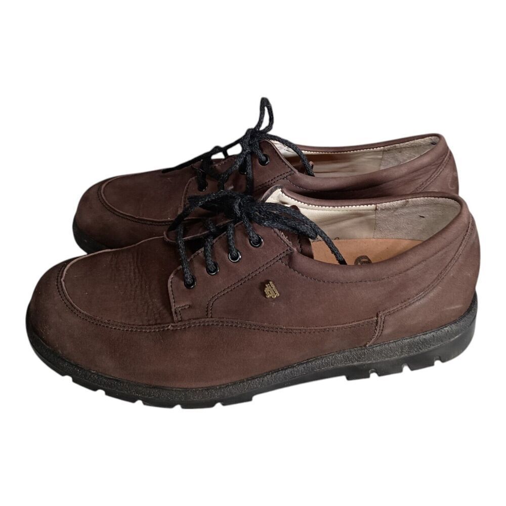 Finn Comfort Shoes Brown Leather Lace up Low Top Women's 7.5 C Made in Germany - Picture 7 of 10